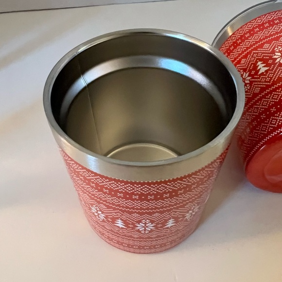 BROOKLYN STEEL CO. 12 oz Holiday Stainless Steel Wine Tumblers with Lids - Picture 6 of 12